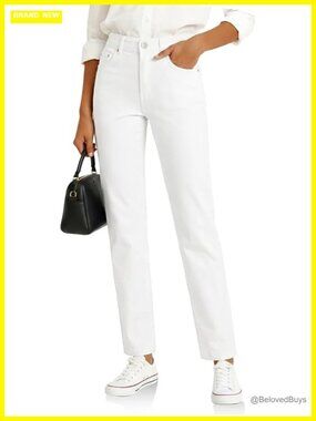 Straight Leg High Waisted Mid Rise Stretchy Denim Jeans Petite Tapered